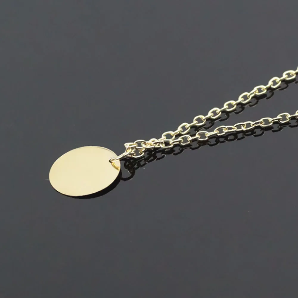 Новый модный геометрический дизайн округлый Круглый Кулон минимализм Женские