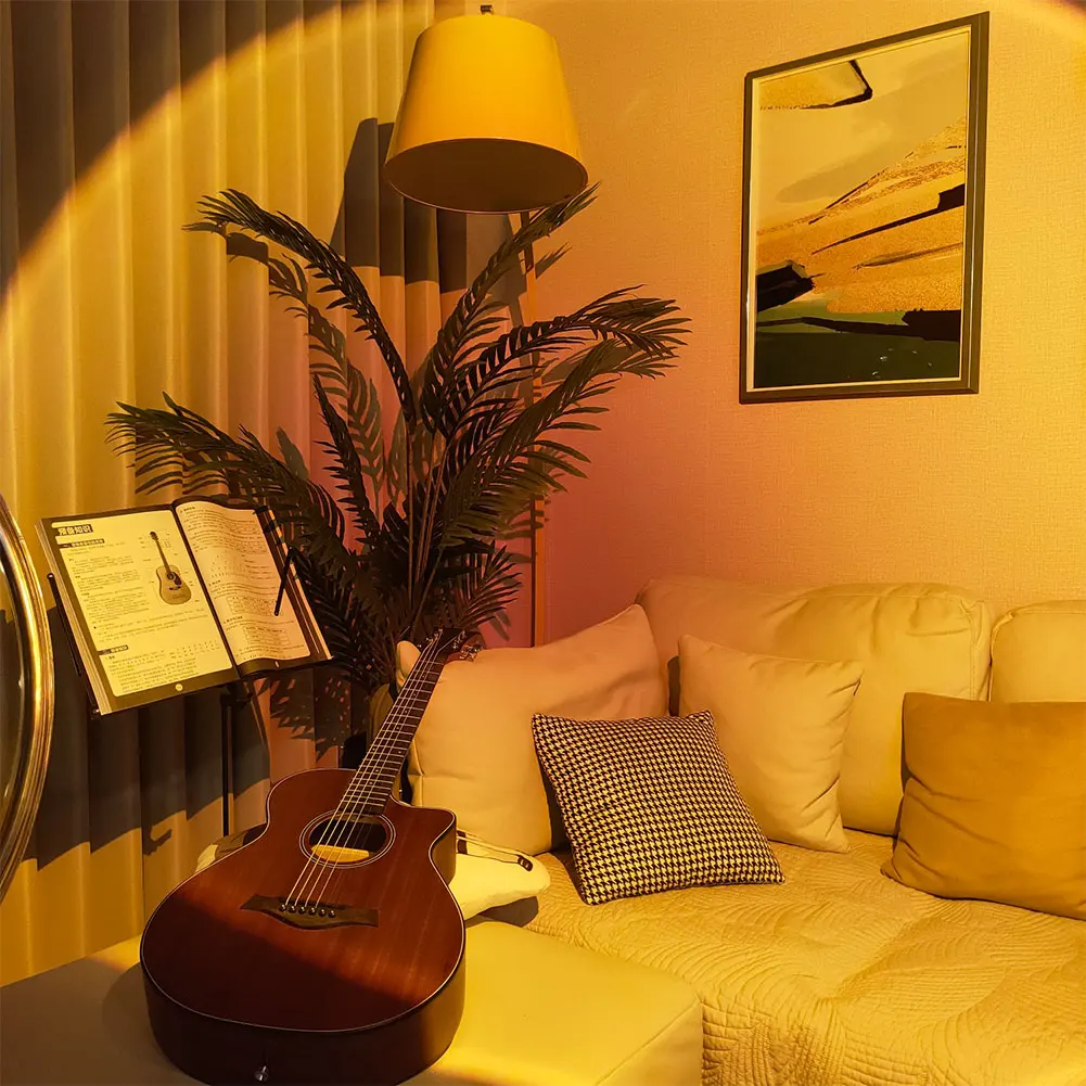 

2021 Fill Light Rainbow Sunset Projector USB Atmosphere Led Night Light Home Coffe shop Background Wall Decoration Colorful Lamp