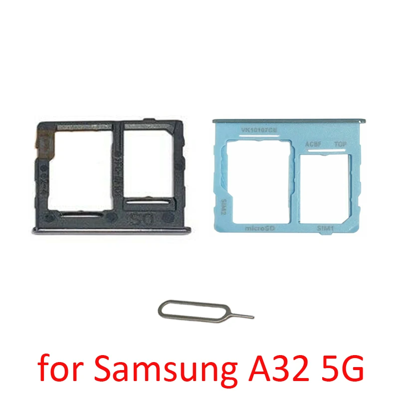 Phone Sim SD Card Tray For Samsung Galaxy A12 A32 A52 A72 4G 5G Original New SIM Chip Holder Slot Adapter Drawer Part | Мобильные