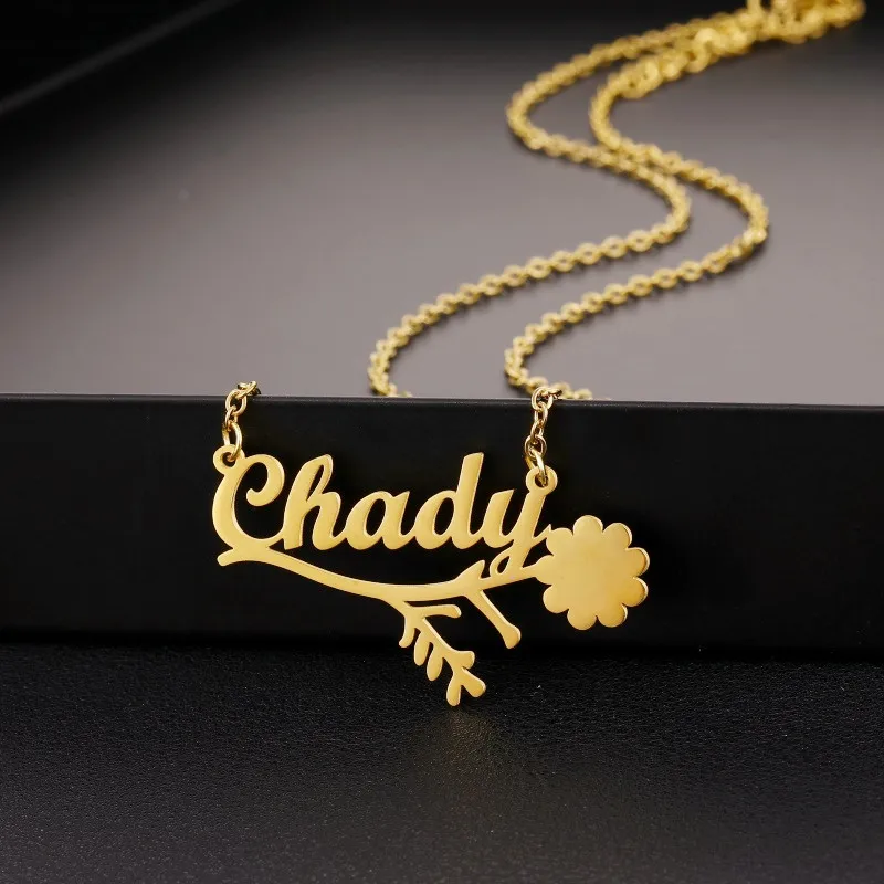 Заказное модное ожерелье из нержавеющей стали для женщин персонализированное