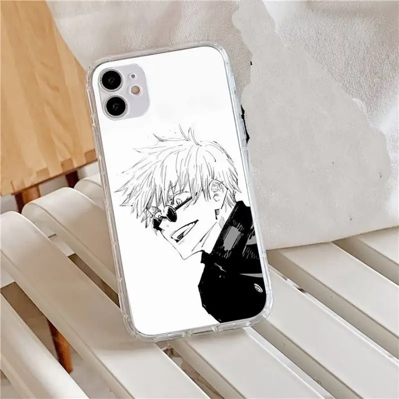 

Anime Jujutsu Kaisen Phone Case Transparent for iPhone 11 12 mini pro XS MAX 8 7 6 6S Plus X 5S SE 2020 XR