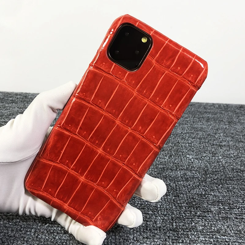 Чехол из натуральной крокодиловой кожи живота для iPhone 11 Pro Max настоящий чехол из натуральной кожи аллигатора Кайман для iPhone11