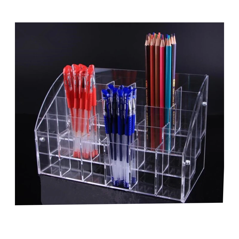 

2/3/4 Tiers multifunction pen display rack acrylic Eyeshadow Pencil storage box Lipstick nail polish holder free shipping