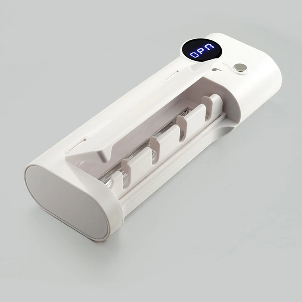 

UV Light Toothbrush Toothpaste Dispenser Sterilizer Wall Mounted Holder Rack
