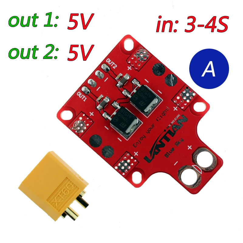 

Плата распределения питания SoloGood XT60 PDB с выходом 5 В/12 В для квадрокоптера Martian Дрон QAV 250