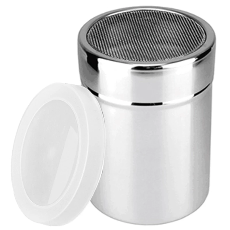 1PC Stainless Steel Seasoning Container Condiment Jar Pepper Salt Storage Box Spice Shaker With Lid Cooking Tool Kitchen Utensil