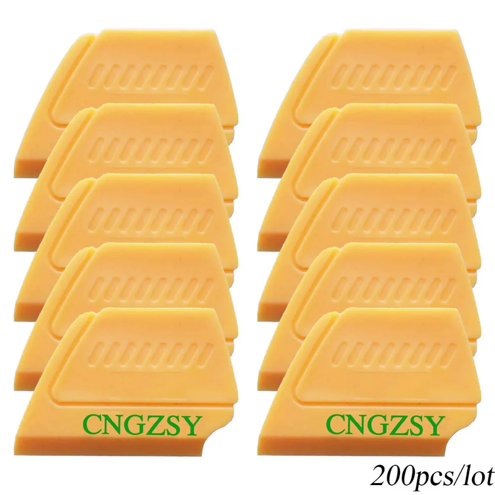 CNGZSY 200pcs Car Wrap Scraper Plastic Triangle Corner Squeegee Auto Vinyl Film Sticker Installing Window Tint Tools 200A14