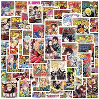 103050pcs mix anime jujutsu kaisen my hero academia cartoon stickers diy fridge motorcycle travel luggage sticker toy for kids