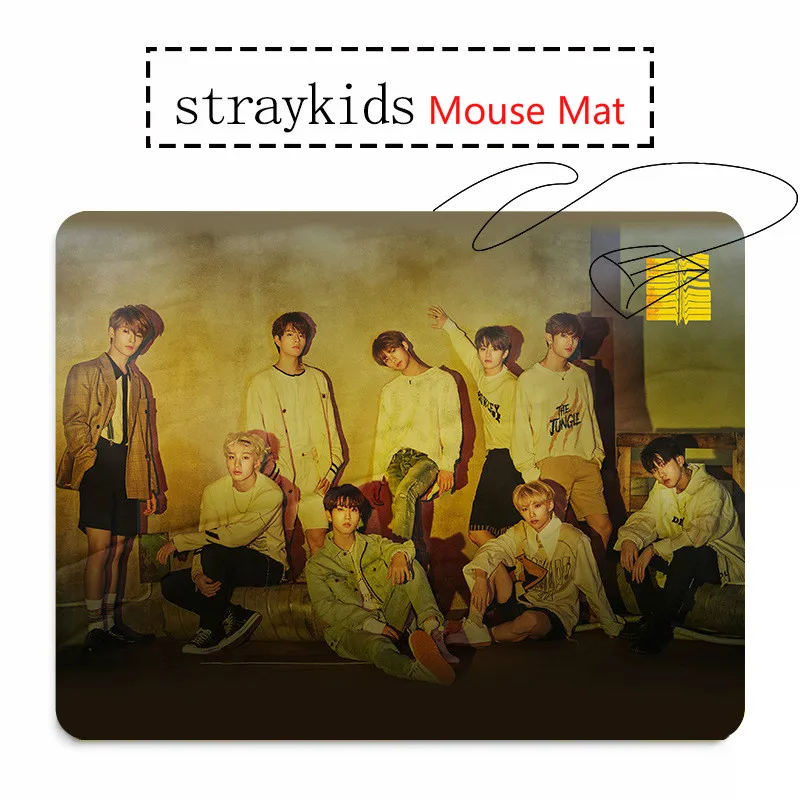 

Kpop Stray Kids Album photo Mouse mat pad Rubber Good quality 20*26cm Stray kids mouse pad mat kpop supplies