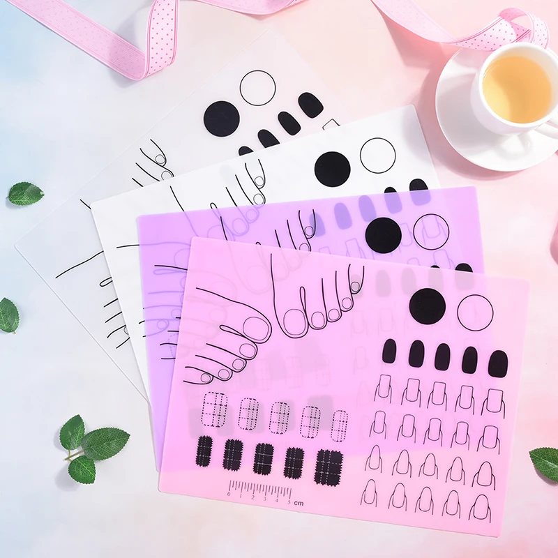 1 шт. складной силиконовый коврик для ногтей полирование подставка подушек