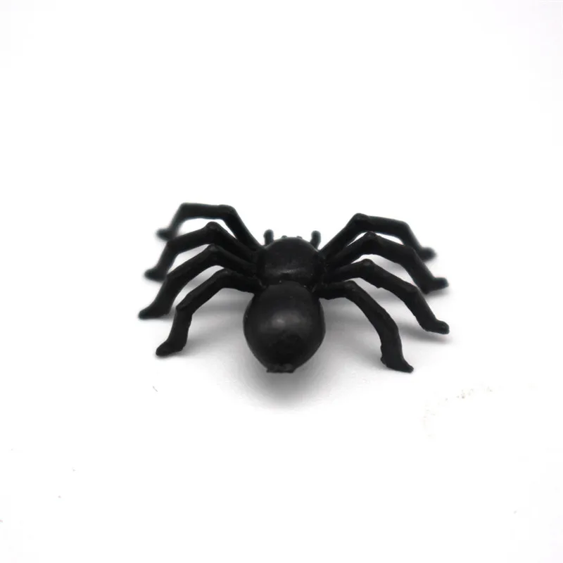 

50pcs horror black spider haunted house spider web bar party decoration supplies simulation tricky toy halloween decoration@3