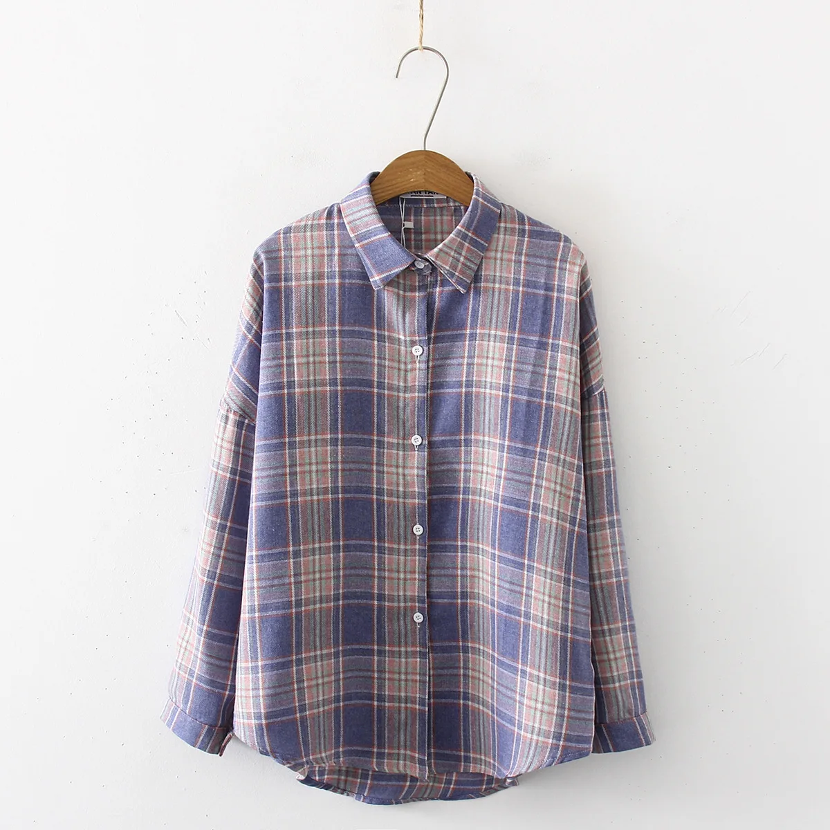 Осенняя Новинка женские блузки рубашки с длинным рукавом хлопковая рубашка в