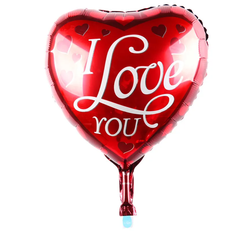 QGQYGAVJ 1 шт. новые воздушные шары в форме сердца iloveyou алюминиевые для вечеринки на