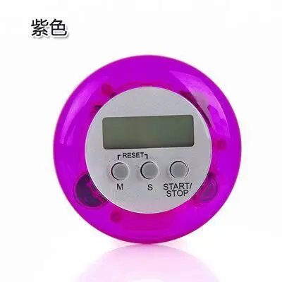 Purple Новинка 7 цветов супер тонкий lcd цифровой экран кухонный таймер квадратный кухонный будильник прямого и обратного счета магнитные часы - Цвет: Purple