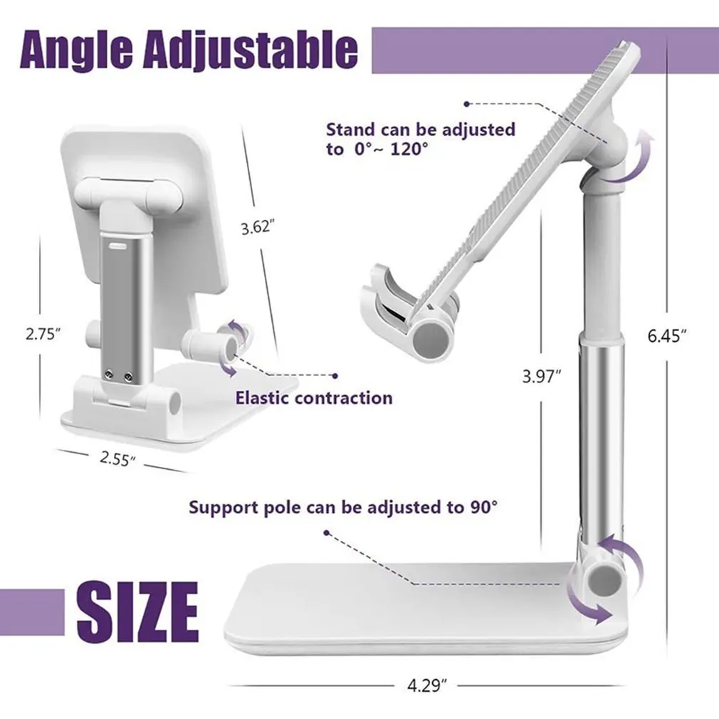 Support de bureau universel pour téléphone portable IPhone IPad réglable pliable extensible | Дом и сад
