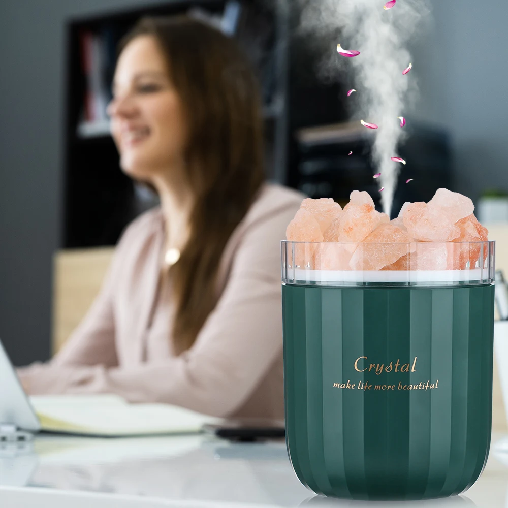 

Air Humidifier Electric Aroma Diffuser Salt Stone LED Essential Oil Diffuse Wireless Cool Mist Maker Car Diffuser Humidifier