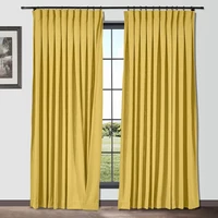 chadmade inverted pleated box cotton linen drapery fabric blackout curtains drapes custom curtains french light luxury 1 panel