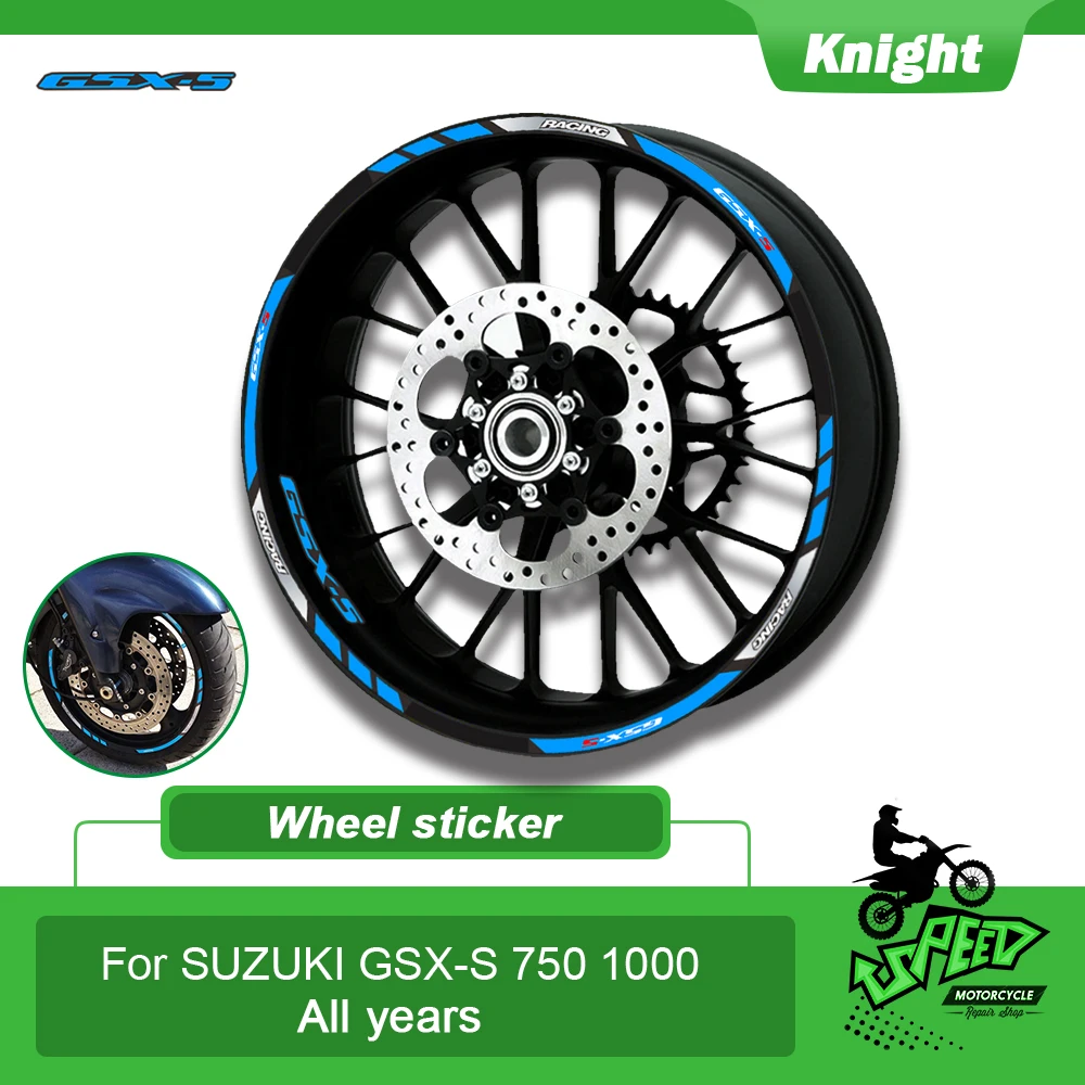 

For Suzuki GSX-S GSX-S750 GSXS1000 750 1000 gsxs New high quality 12 Pcs Fit Motorcycle Wheel Sticker stripe Reflective Rim