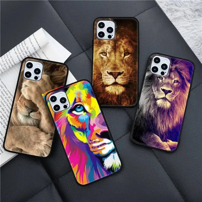 

lion2 Phone Case for iPhone 11 12 13 pro XS MAX 8 7 6 6S Plus X 5S SE 2020 XR mini