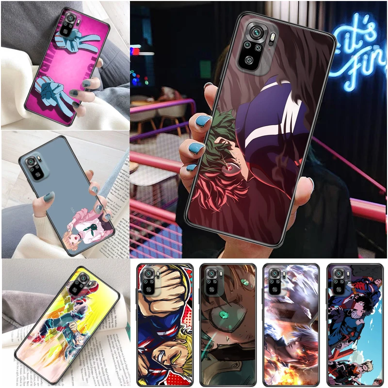 

My Hero Academia Tomura Boku Dabi Shigaraki Bakugou Katsuki Todoroki Shouto Phone Case For Xiaomi Redmi Note 10 10T Pro Cases