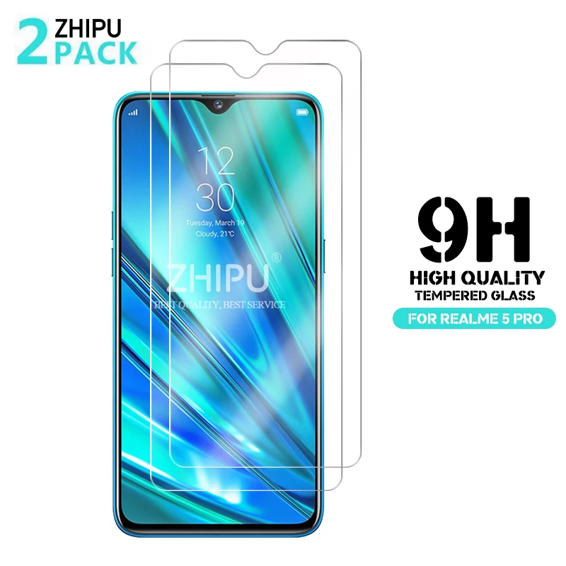 2 шт. закаленное стекло для OPPO Realme 5 Pro 3 1 C2 C1 3i U1 X защита экрана 2.5D 9H 5/5 пленка |