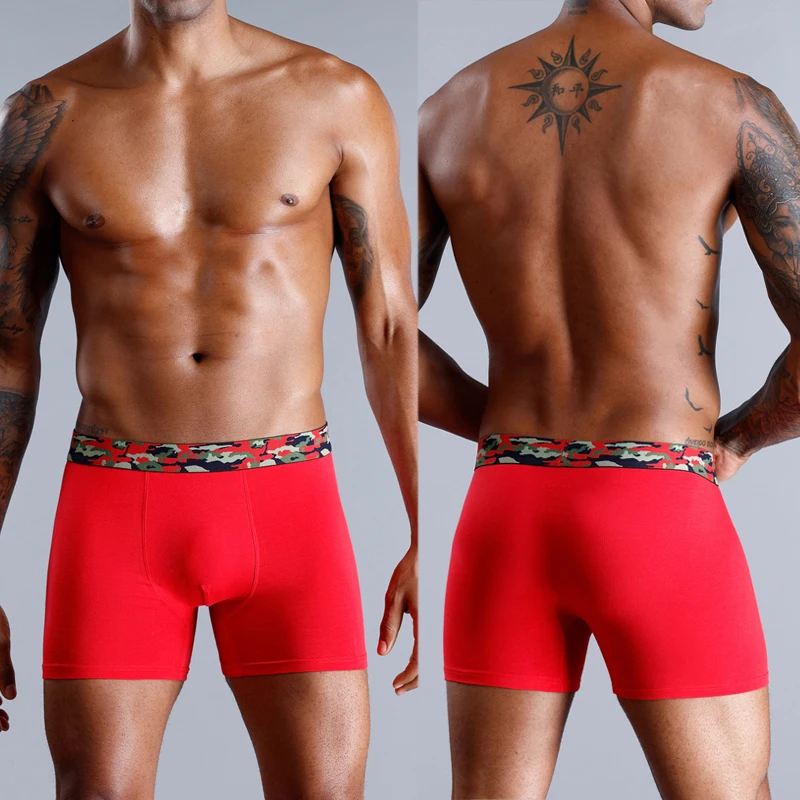 4Pcs Men's Panties Print Cotton Boxer Sexy Man Boxers Lots Male Boxershorts Set Family Underpants Gay Underwear Shorts Brands