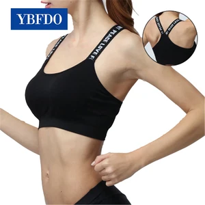 YBFDO Sports Bra Top Push Up Fitness Running Bra Underwear Cotton Sport Tops For Women Gym Wear Solid Women Sportswear