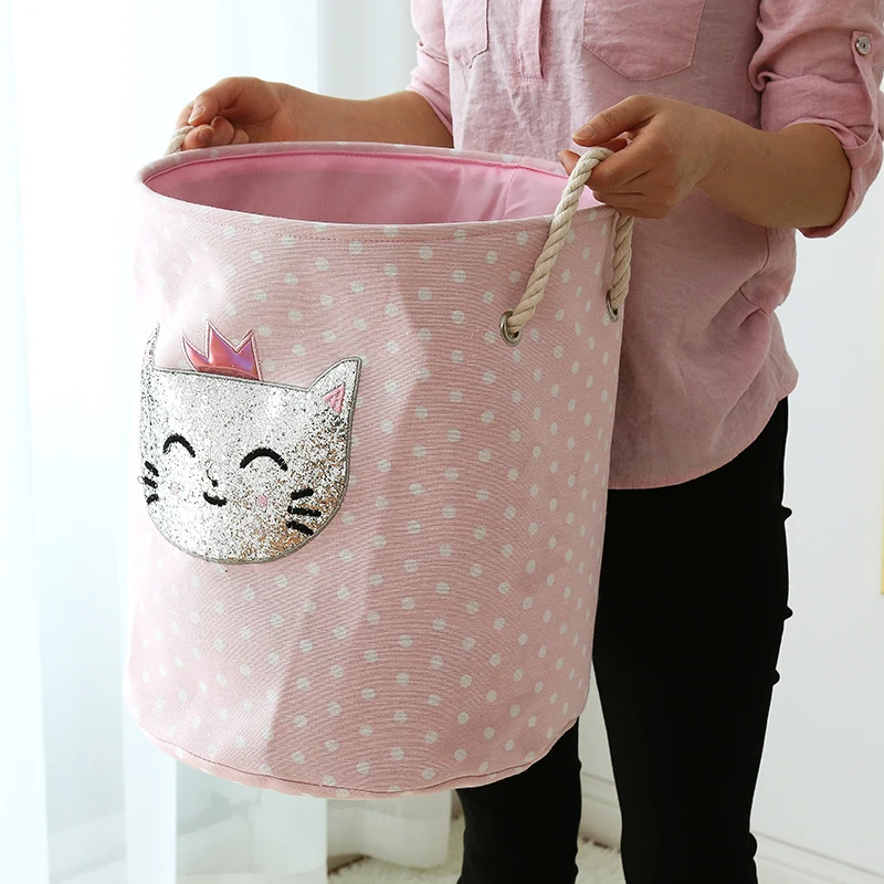 

Foldable Laundry Basket for Dirty Clothes for kids baby Toys canvas wasmand large storage hamper kids baby Home Organizer