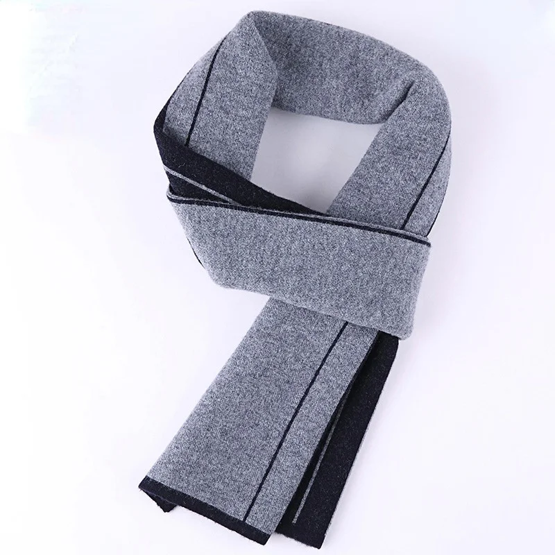 

Повседневный мужской шерстяной шарф в европейском и американском стиле толстый зимний мужской шерстяной шарф для делового отдыха