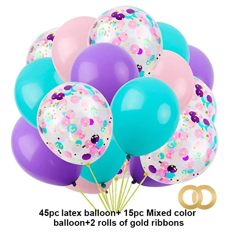 

60pcs High Quality Latex Balloon Party Decoration Happy Birthday Balloons Set Combination Confetti Balloon