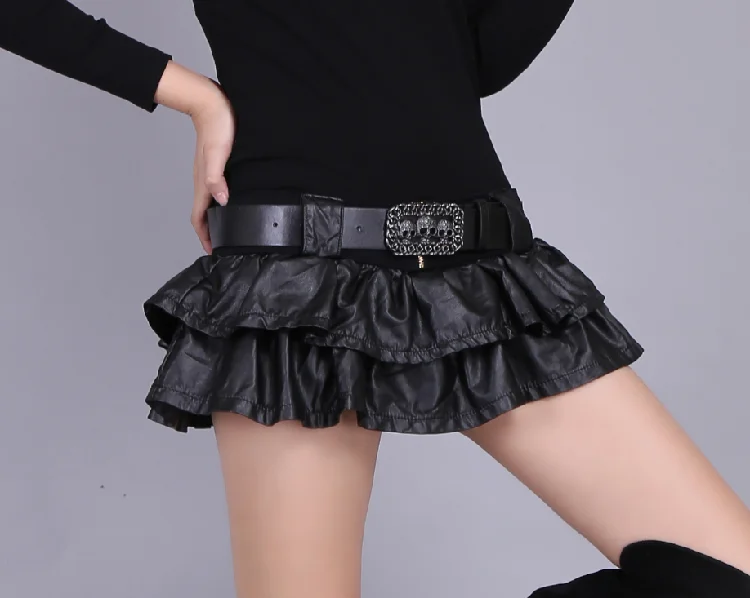 Новая Сексуальная двухслойная короткая мини юбка для ночного клуба|Женские юбки|