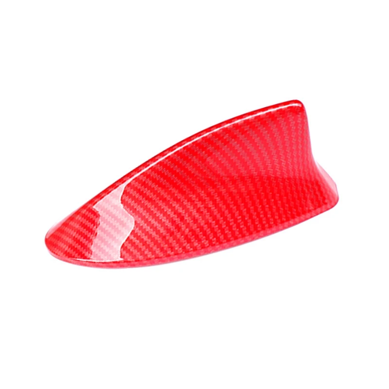 2020 красное углеродное волокно крыша автомобиля Акулий плавник антенна крышка
