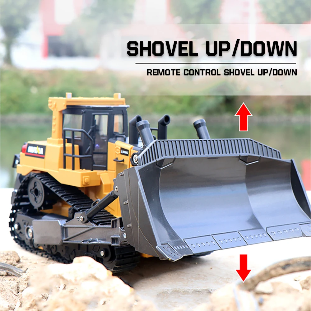 Радиоуправляемый бульдозер HUINA 1569 1:16 грузовик с дистанционным управлением