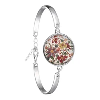 classic flower of life bracelet om yoga chakra mandala fashion 18mm glass cabochon dome sacred geometry women men jewelry bangle