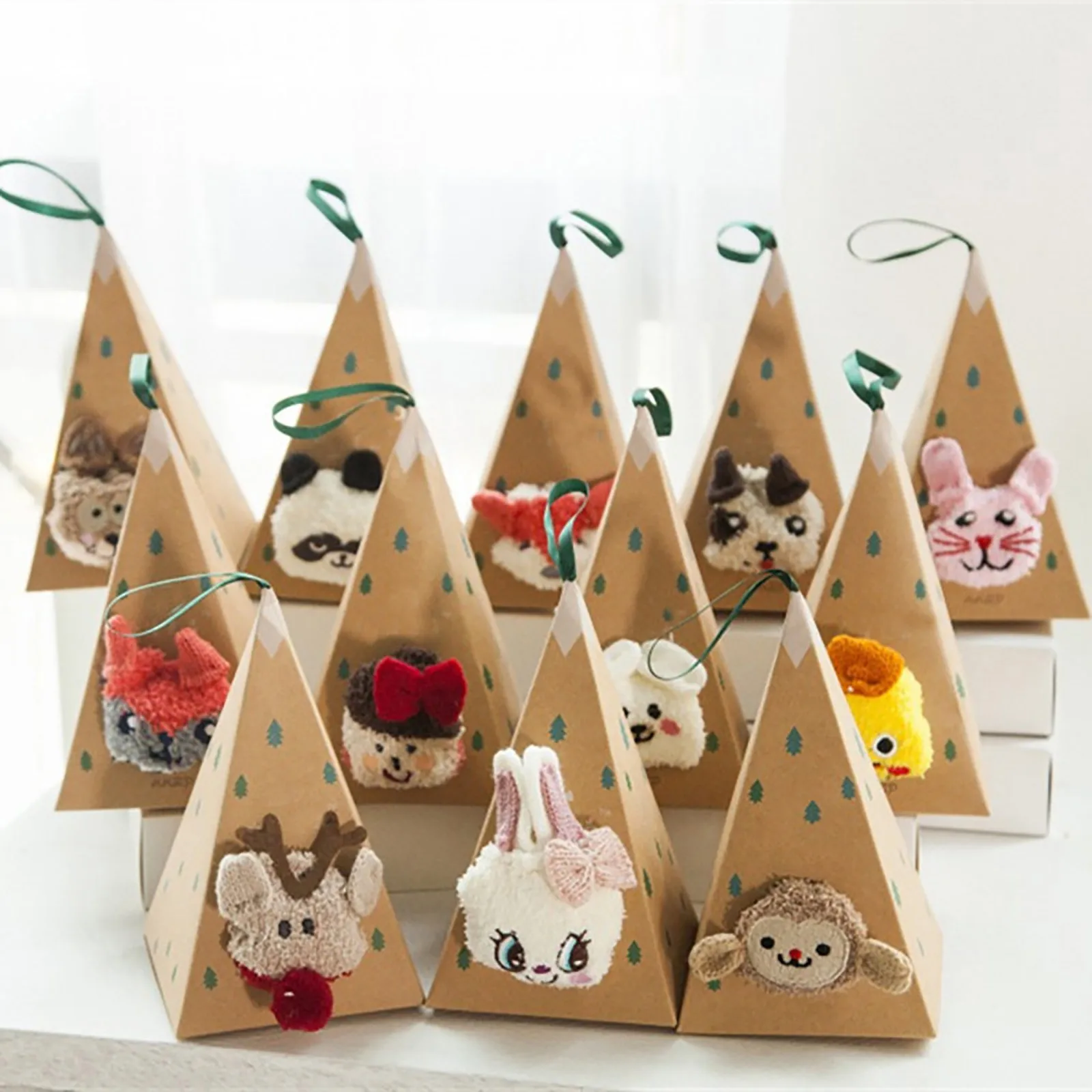 

Christmas Gift Socks Cute Thermal Fluffy Fuzzy Soft Velvet Thermo Sleep Sock Deer Thick Warm Winter New Year Socks Women/Men Box