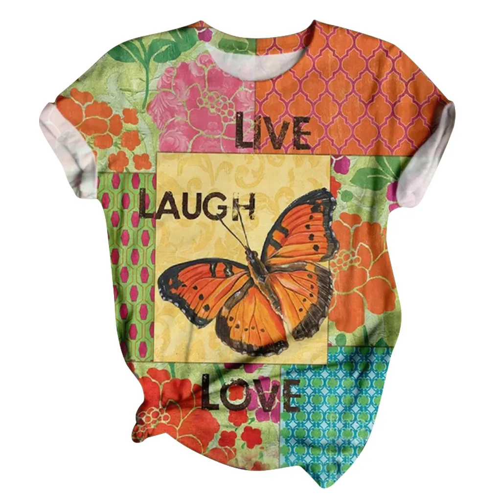 

Женские короткие топы с 3D принтом, футболка большого размера с рукавом и круглым вырезом, женская блузка, блузки и рубашки