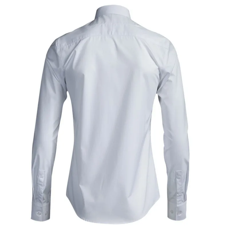 Новинка 2020 осенние Рубашки с вышивкой птицы мужские элегантные тонкие хлопковые