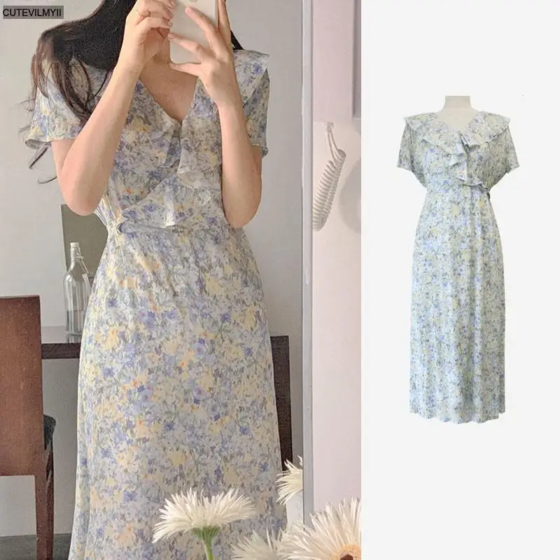 

Платье размера плюс Vestido, новое летнее платье для девочек, вечерние шифоновые женские винтажные платья в стиле бохо, женские платья с коротк...
