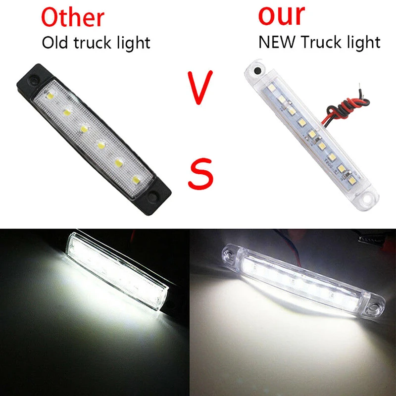 

20pcs Side Lights 9LED Indicator 100x15mm Car DC 24V Replacement Trailers