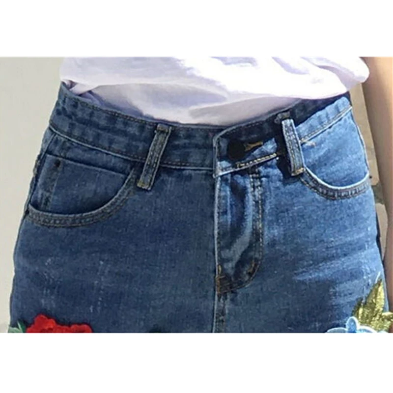 Короткая летняя белая новая хлопковая Футболка с рукавами джинсовые шорты