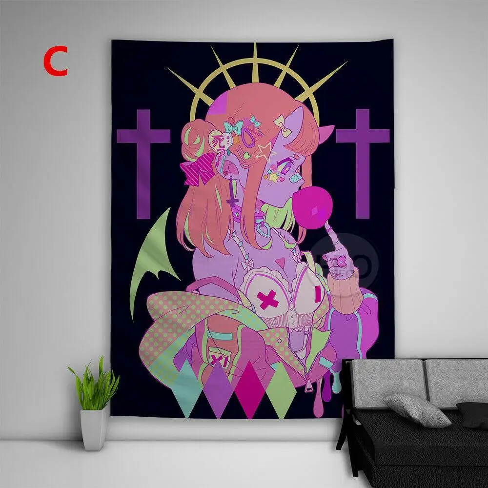 гобелен на стену декор комнаты хиппи аниме макраме Гобеленовые ковры одеяла