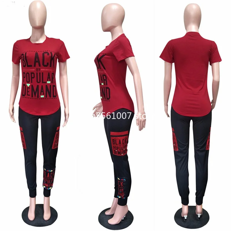 Plus Size 2 Two Piece Set Women Letters Print Tops and Shorts Pants Suits Outfits Casual Tracksuit Matching Sets Ensemble Femme |