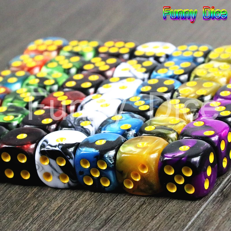 Забавные мини-кубики 10 шт./компл. 12 мм D6 азартные игры Стандартные Dot Аксессуары
