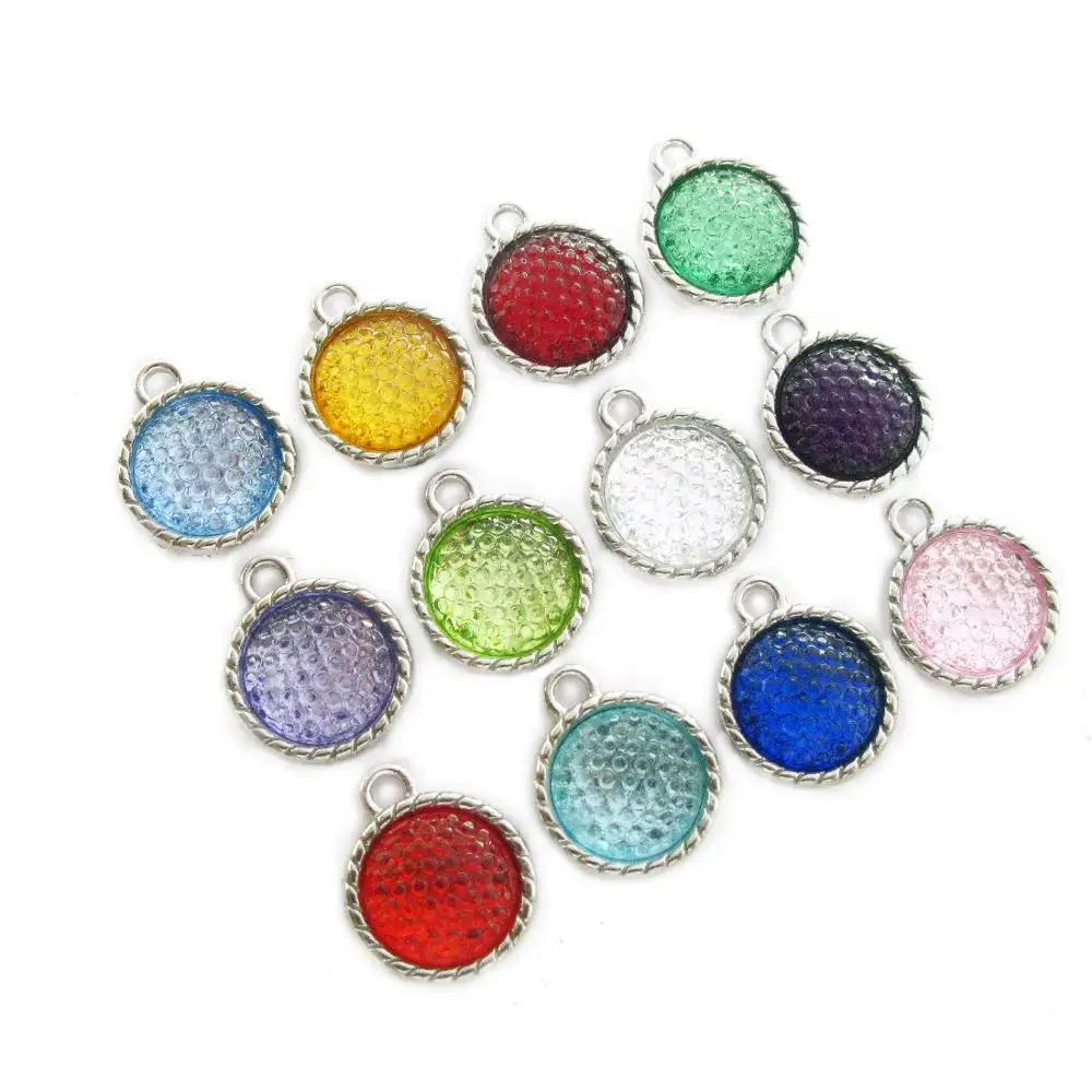 

12 шт камень рождения DIY камни на день рождения 12 месяцев Сплав Подвески