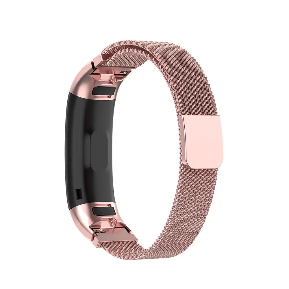 Миланский ремешок для huawei Band 3 Pro, сменный Браслет из нержавеющей стали, металлический ремешок для часов huawei 3, браслет - Цвет: Розовое золото