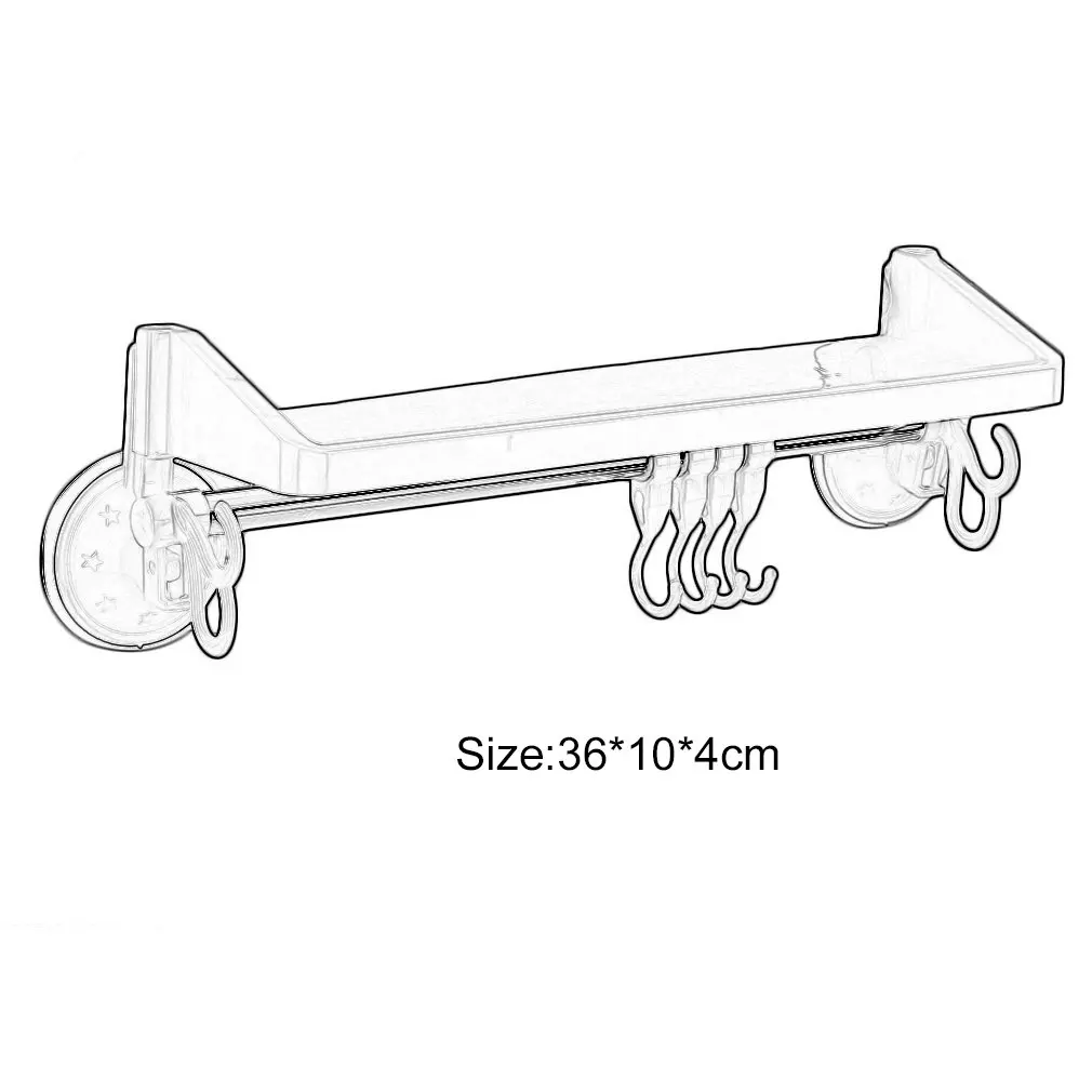 

Powerful Suction Bathroom Racks Practical Corner Hanging Storage Towel Rack With Hook Toothbrush Holder Cup Organizer