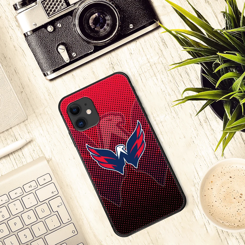 

Ice hockey Capitals Phone Case Cover Hull For iphone 5 5s se 2020 6 6s 7 8 12 mini plus X XS XR 11 PRO MAX black Back Painting
