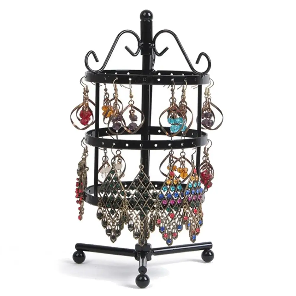 Подвесная вращающаяся подставка для украшений держатель колец и ожерелья