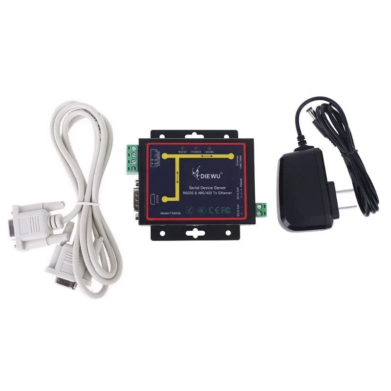 RJ45 в RS232 RS485 промышленный Штекерный преобразователь TCP/UDP серийное Ethernet устройство