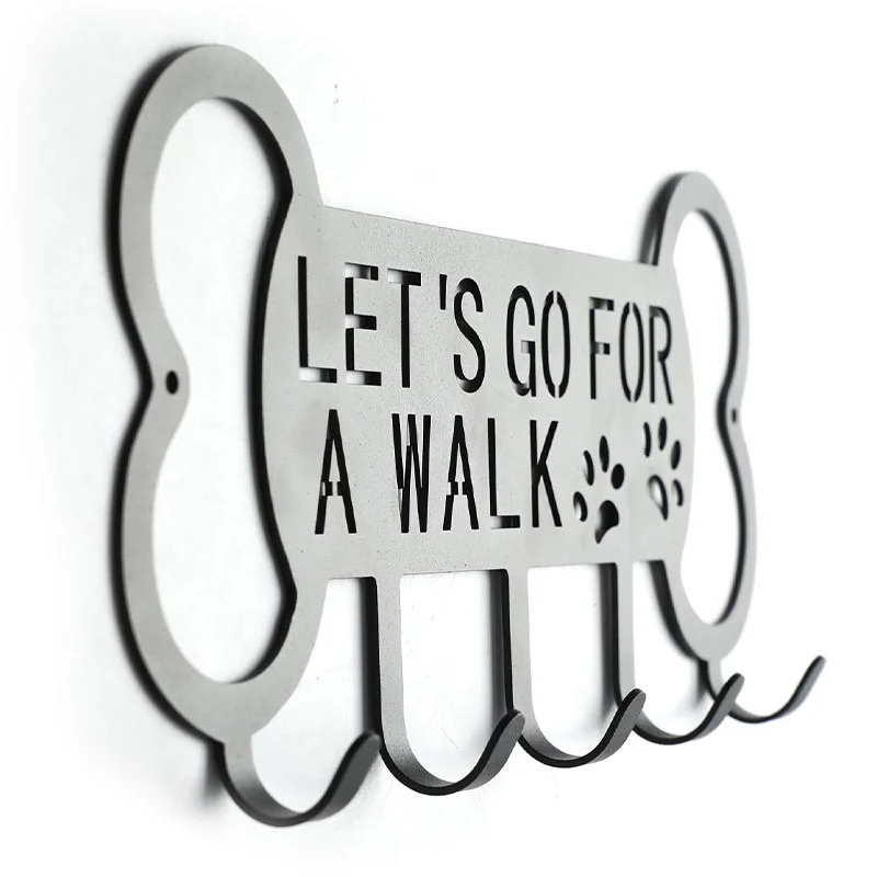 

Metal Pet Dog Leash Hanger Hook Dog Leash Wall Rack Holder With Free Nail Hang On Key Pet Accessories Storage Rack